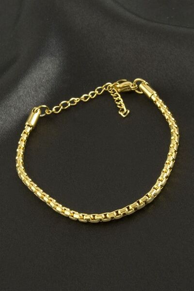 Generic Brand Cylinder Chain Steel Bracelet - Yellow