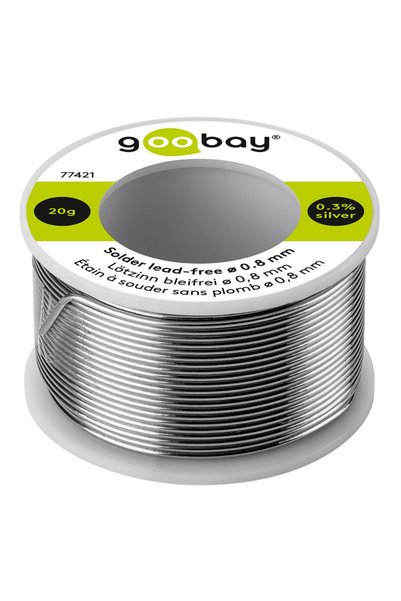 goobay σύρμα συγκόλλησης 77421, Φ0.8mm, χωρίς μόλυβδο, 20γρ.