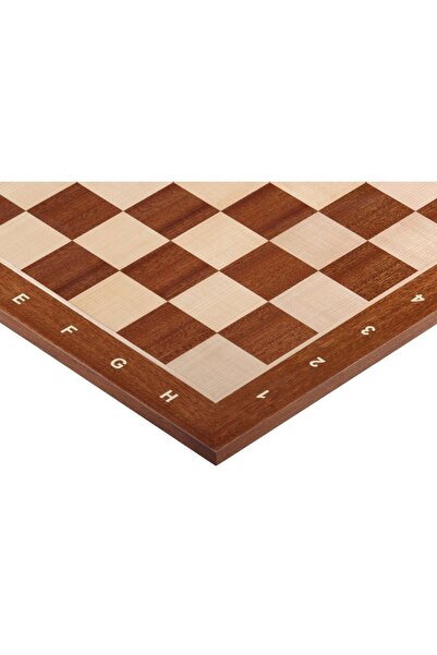 Sunrise Chess & Games Chessboard size no. 5+ (with notation) mahogany/sycamore