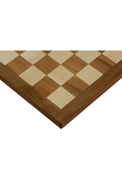 Sunrise Chess & Games Flat chessboard, square 45 mm, acacia/buxus