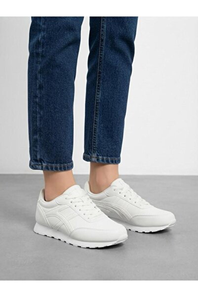 Lütfi Women's White Sneaker Daily Orthopedic Ultra Light Sole Walking Sports ...
