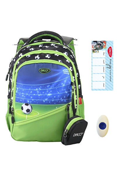 Daco Pachet Ghiozdan baieti clasa 0-2, Fotbal, GH3522, orar + radiera cu grip...