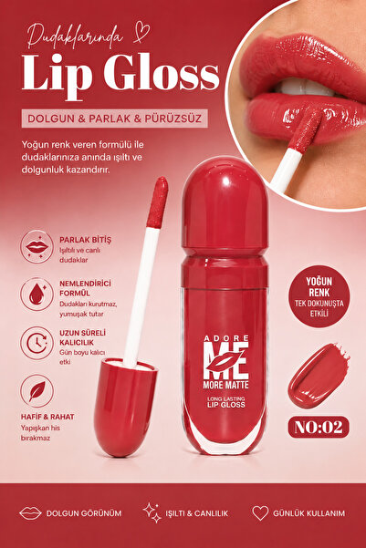 RED TOUCH Lip Gloss No:02