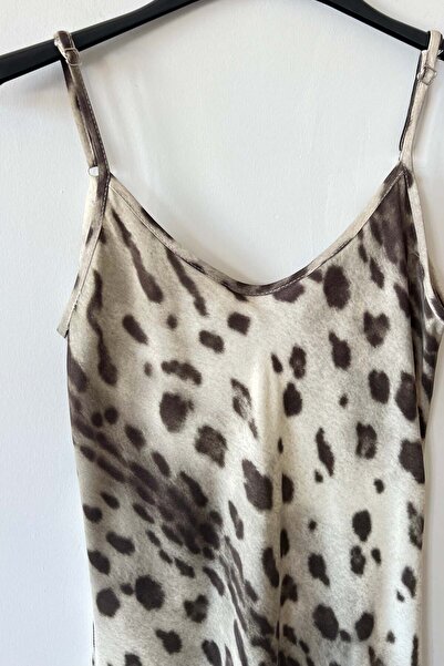 butikhola Animal Print Dress with Adjustable Straps