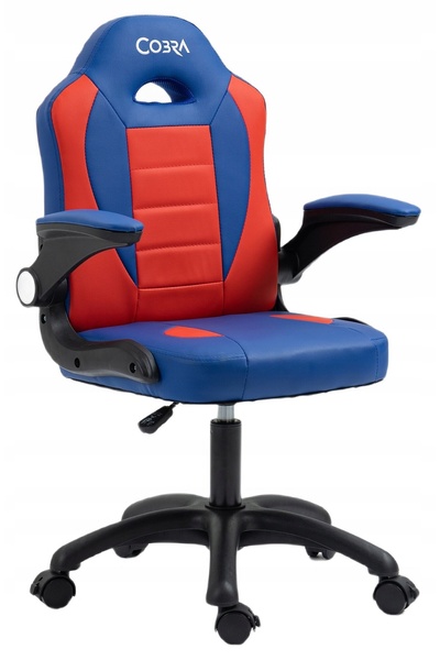 NO BRAND Fotel de gaming COBRA Junior Pro Roșu-albastru înălțime 100 - 150 cm