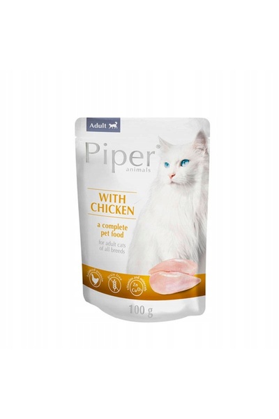NO BRAND Hrană pentru pisici PIPER Animals Pui 100 g