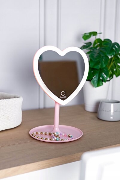 InnoGio Oglindă cosmetică Inimă roz