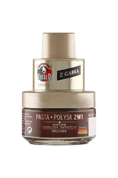 NO BRAND Cremă pentru pantofi BUFALO Shine 2 în 1 maro 40 ml
