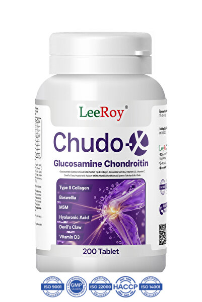 LeeRoy Chudo-X Glucosamine Sülfat, Chondroitin Sülfat Tip II Kollajen, Boswel...