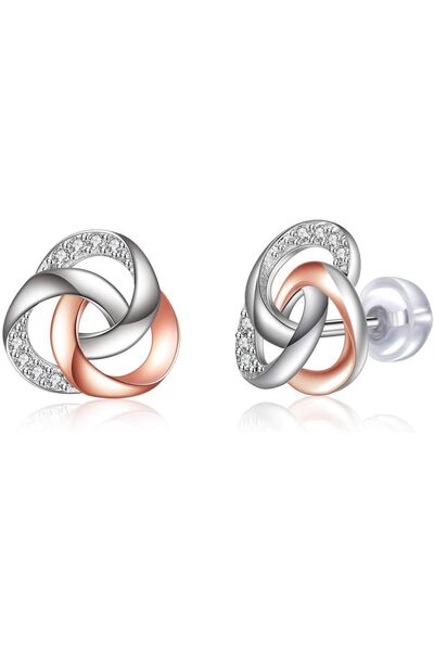 J.Rosée Swarovski Elements Crystal 18K Gold Plated 925 Sterling Silver Studs ...