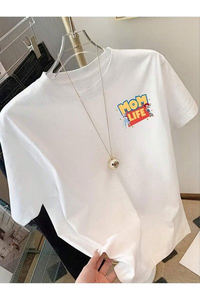 SVART WEAR Toy Story Mom Life Printed Oversize Crew Neck Summer T-Shirt