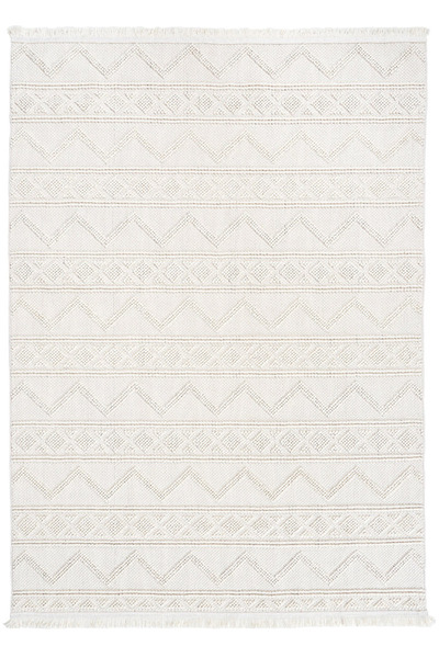 Dolce Vita Halı Bohem 385 Mastic Krem Saçaklı Kabartmalı Modern Salon Oturma ...