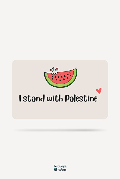 Bi Dünya Haber I Stand With Palestine Temalı Buzdolabı Magneti Mutfak Süsü He...