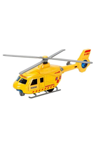 Toptan Bulurum Sesli ve Işıklı Çek Bırak Die Cast Helikopter