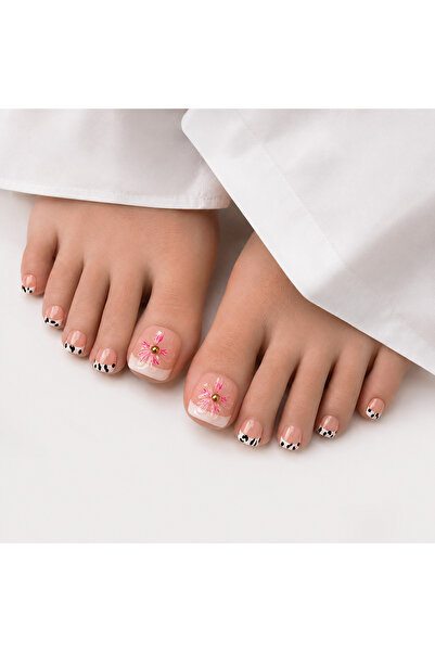 Takma Takma Takma Tırnak Nail Art Pembe L Beden AYAK TIRNAGI 10'lu El Yapımı ...