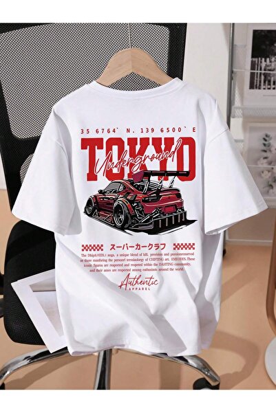 SVART WEAR Tokyo Drift Printed Oversize Crew Neck Summer T-Shirt