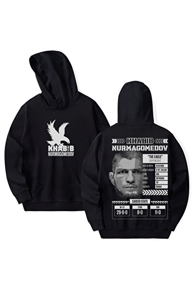 STİL-X Khabib the Eagle Nurmagomedov Printed Cotton Long Sleeve Hooded Sweats...