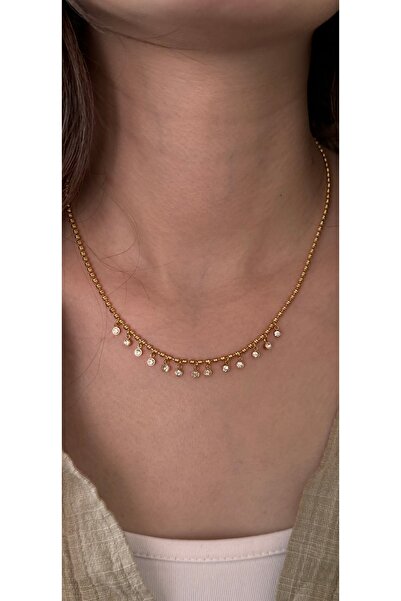 KAD COLLECTION Dorica Necklace with Stones