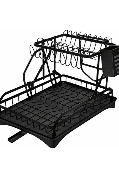 Home Dwell Foldable Dish Rack – Compact Dish Drainer for Kitchen Sink & Count...