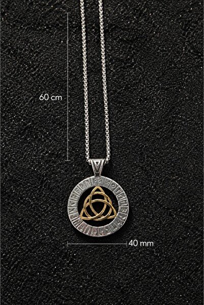 ömay takı Triangle Figure Star 212L Steel Necklace