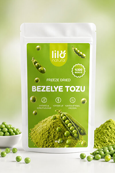 Lilo Natural Freeze Dried Bezelye Tozu 50 g - %100 Bezelye - Dondurularak Kurutulmuş Sebze Tozu