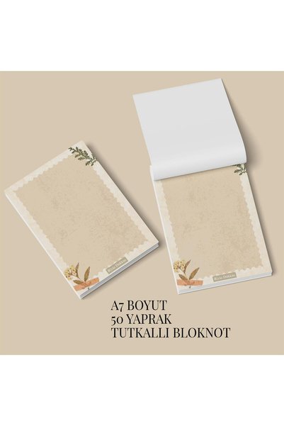 riyaz Vintage | Tutkallı Bloknot A7 Boyut, 50 Yaprak