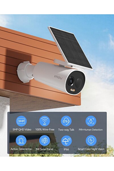 Imou 5MP Solar Powered Outdoor Security Camera for Home, All-in-One CCTV Came...