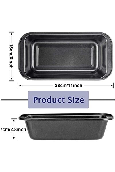 Moment Loaf Pan for Baking Bread, 28x15x7cm Carbon Steel Non Stick Rectangula...