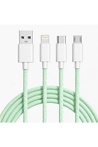 Flippy Cablu Incarcare Rapida 3 in 1, Flippy, 66W, 6A, Conectori Lightning, T...