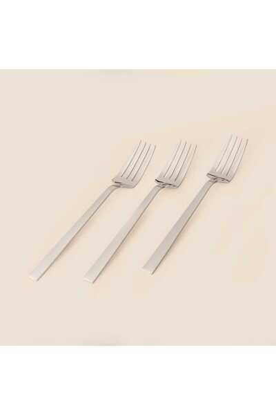 Lugga Doğa 3-Piece Dinner Forks - Platinum