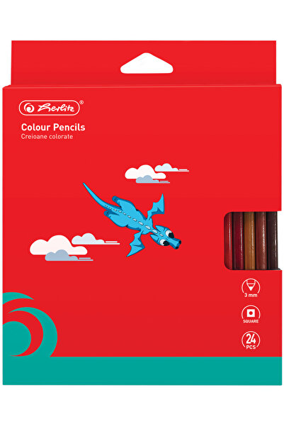 Herlitz Creioane colorate, mina 3mm, set 24,