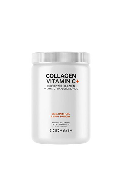 Codeage Colagen Hidrolizat cu Vitamina C si Acid Hialuronic 283g