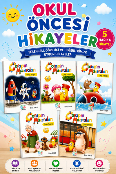 Ata Yayıncılık Okul Öncesi Eğitici Öyküler-2 (5 Kitap)