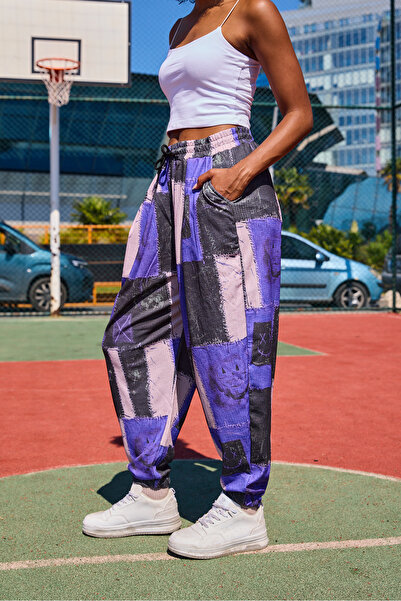 Superbluemexico Women's Street Style Loose Baggy Trousers
