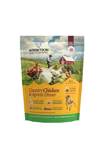 Addiction Country Chicken & Apricot Dinner Air-Dried Dog Food 910G