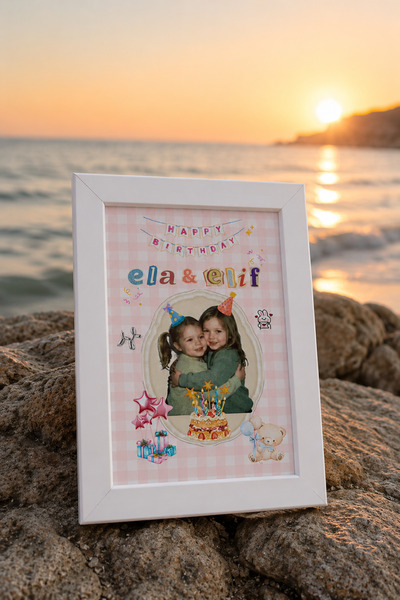 Vioragifts Kişiye Özel Çocukluk Fotoğrafı Poster - Doğum Günü, Yıldönümü Hedi...