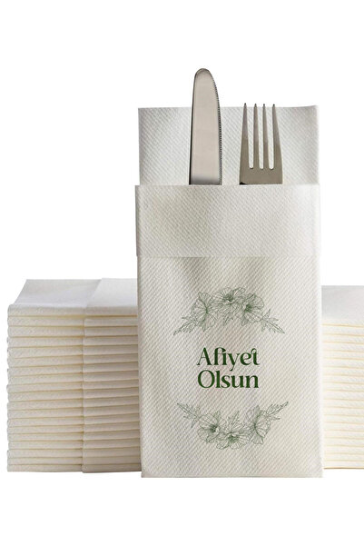 Ake Kağıt Bon Appetit Pocketed Napkin 40X40 cm 50 Pieces