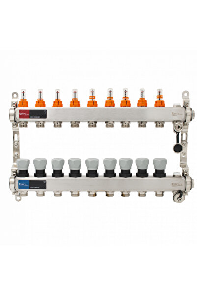Everpower Set distribuitor din oțel inoxidabil cu contoare de debit, aerisire...