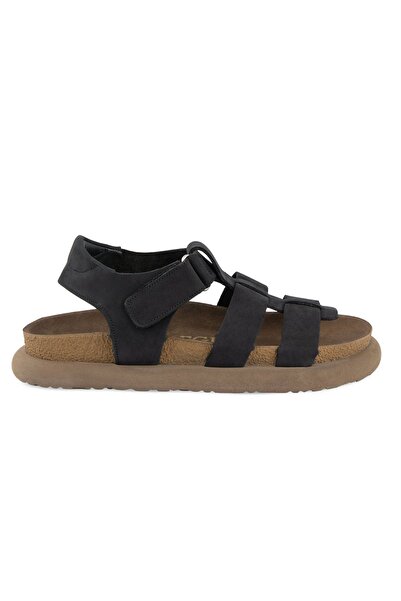 Pegia Velcro Nubuck Women's Sandals 215554 Black