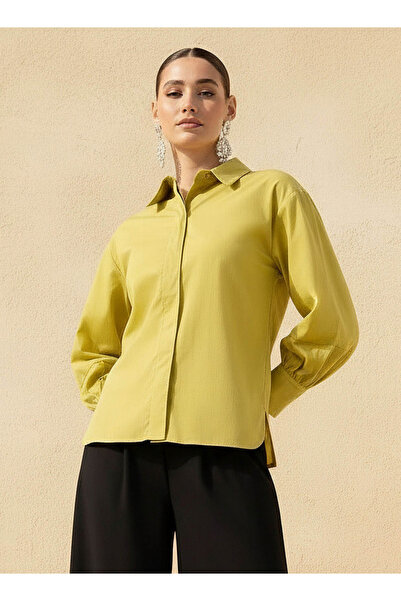 FAV BAND COLLAR BUTTON DOWN SHIRT WITH RELAXED FI