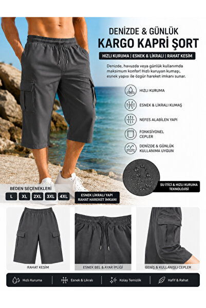 SEWANO Pantaloni scurți AquaFlex, cu uscare rapidă, din Lycra elastică, model...