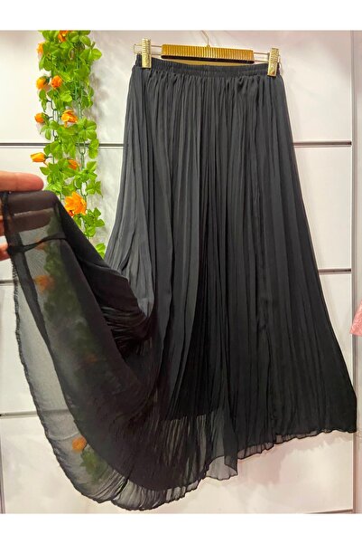 edu collection Chan Flared Chiffon Skirt with Lining