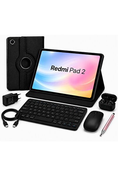 Xiaomi Redmi Pad 2 8Gb 256Gb 11 İNÇ ( KALEM HEDİYE) Kılıf Başlık Klavye Mouse...