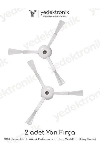 Yedektronik Roborock Q7 Max / Q7 Max Plus Compatible 3-Blade 2-Piece Side Bru...