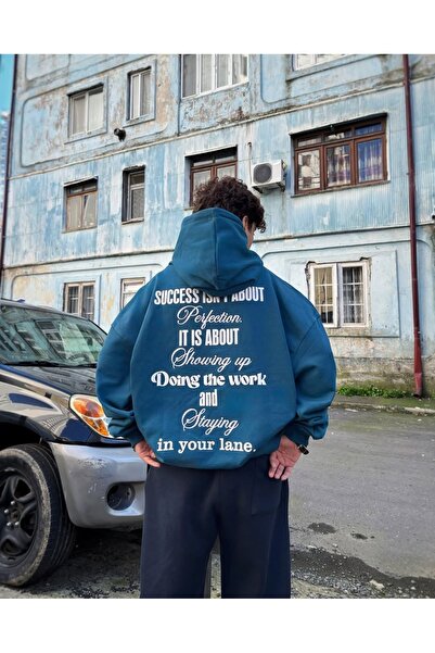 cordelia Turquoise Silent Design Oversize Premium Hoodie