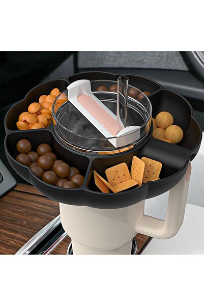 Arabest Snack Bowl with Handle,5-Compartment Snack Platter,Reusable Removable...