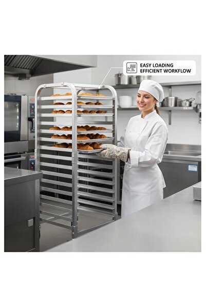 Garvee Bun Pan Rack, 20-Tier Commercial Bakery Racks with Brake Wheels, Alumi...