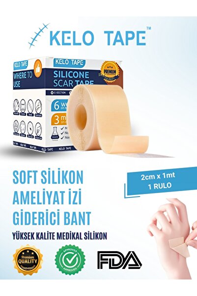 SafWound Soft Silikon Bant Estetik Keloid Yanık Sezaryen Dikiş Ameliyat Izi G...