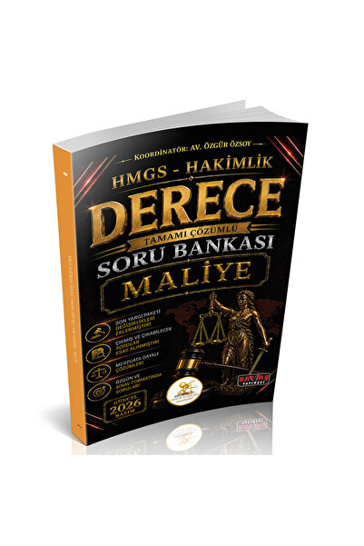 Savaş Yayınevi HUKAL HMGS-Hakimlik Derece Maliye Soru Bankası 2026