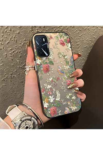 ARTISHELL Oppo A55 4G Uyumlu Renkli Bahar Çiçek Deseni Darbeye Dayanıklı Tele...